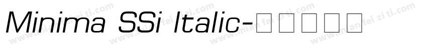 Minima SSi Italic字体转换